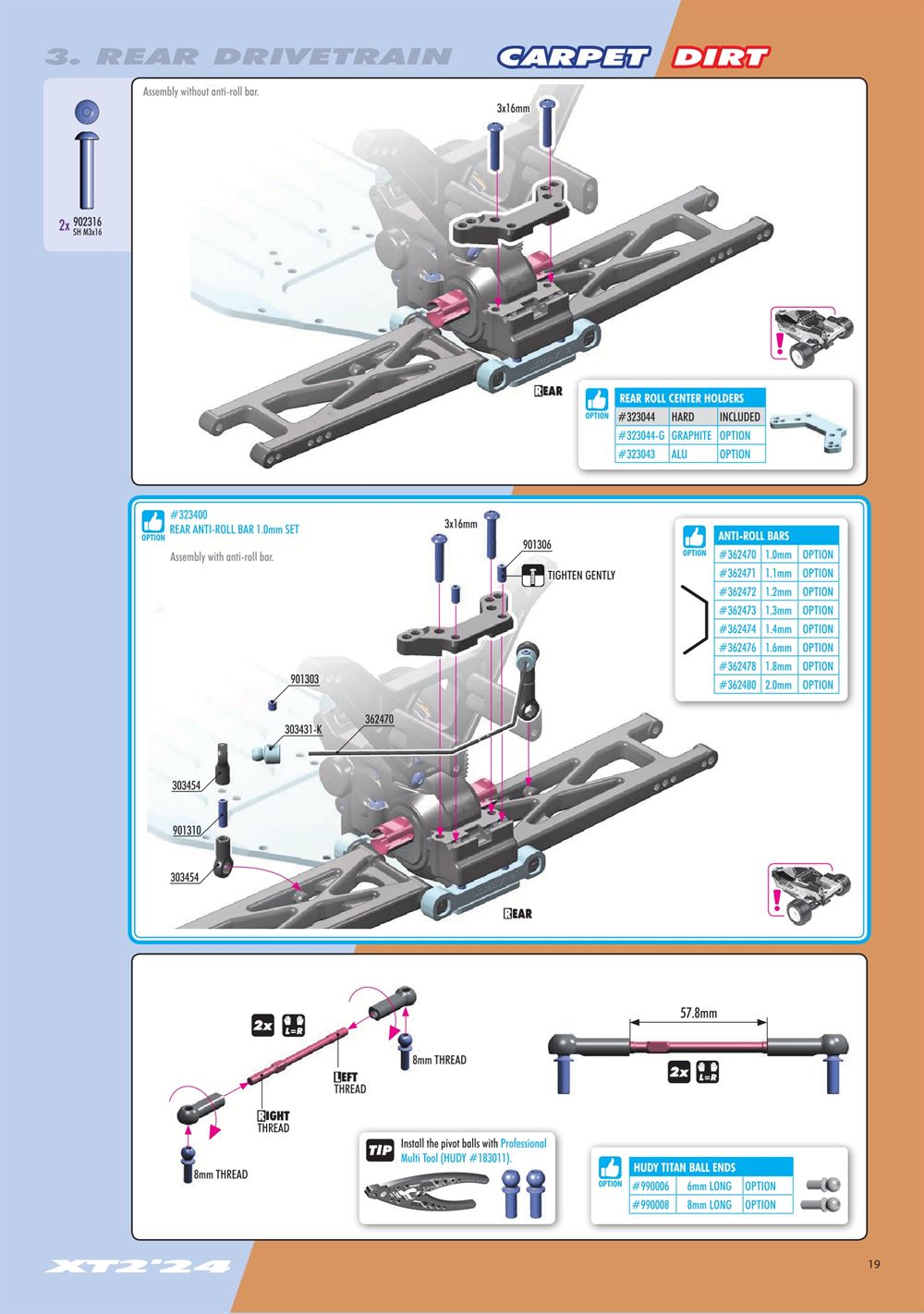 Xray - XT2D 2024 (XT2D'24) - Manual - Page 19