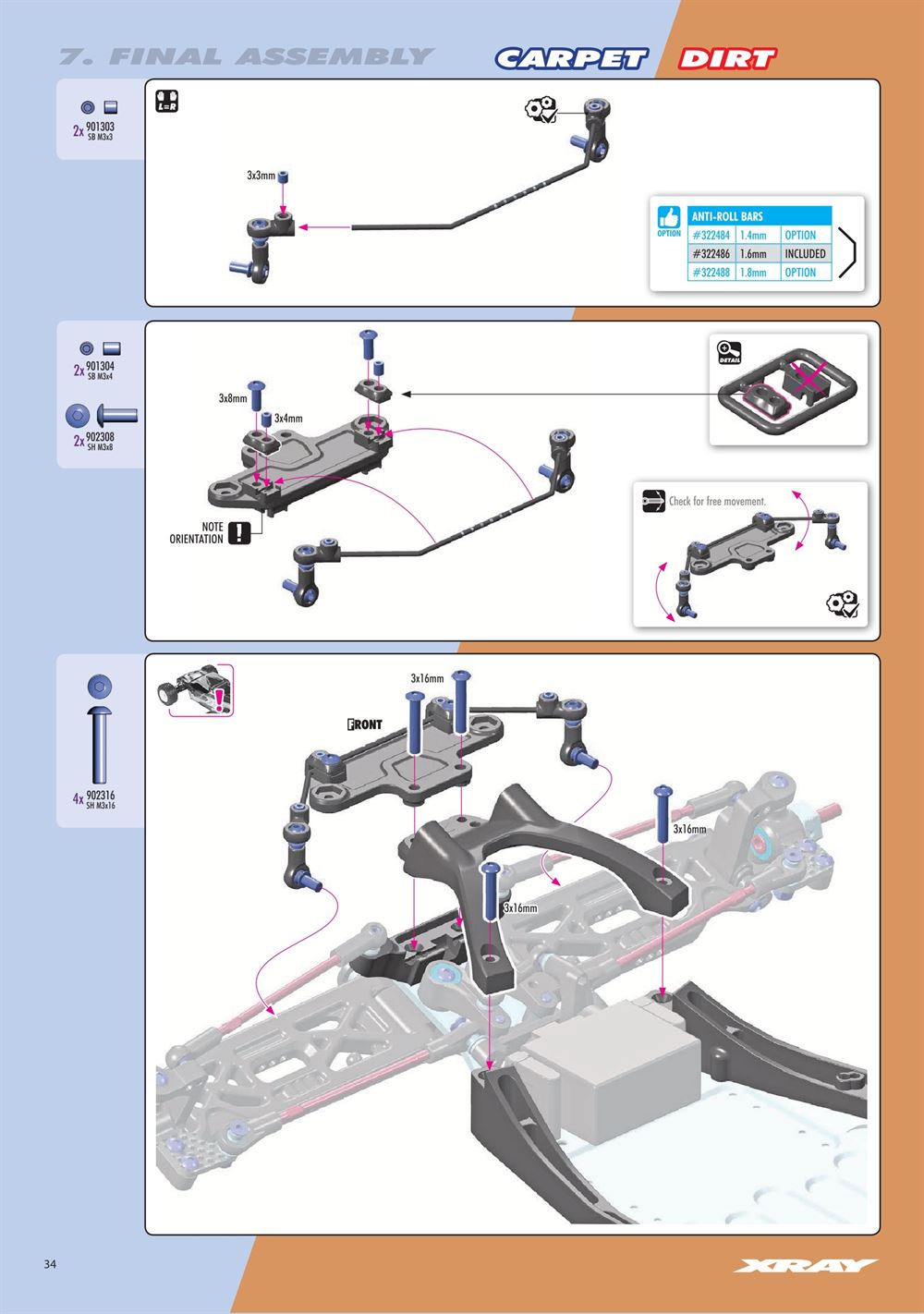 Xray - XT2D 2024 (XT2D'24) - Manual - Page 34