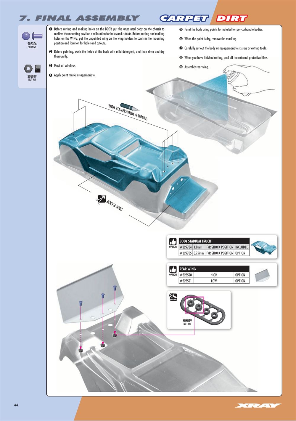 Xray - XT2D 2019 (XT2D'19) - Manual - Page 44