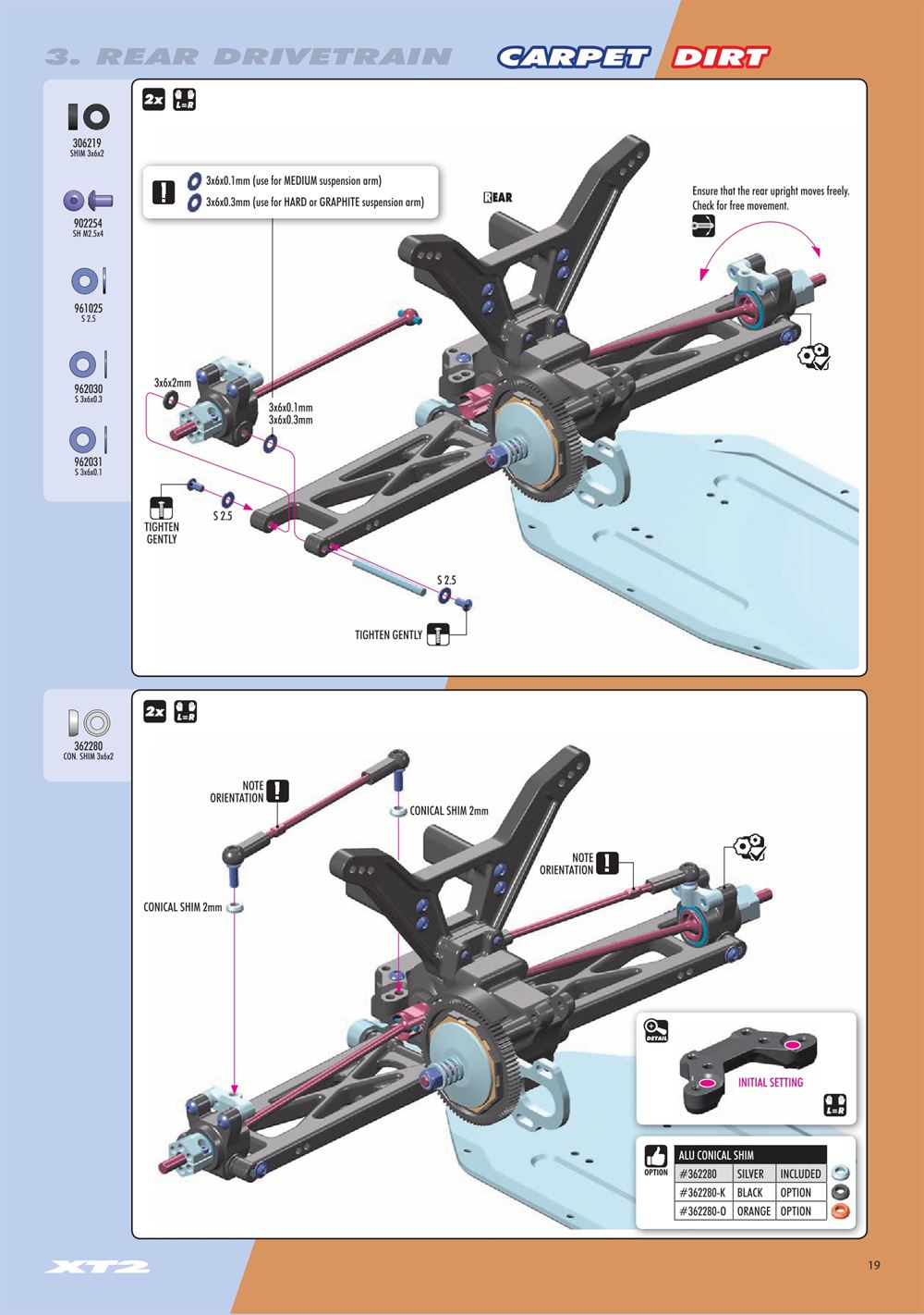 Xray - XT2D 2021 (XT2D'21) - Manual - Page 19