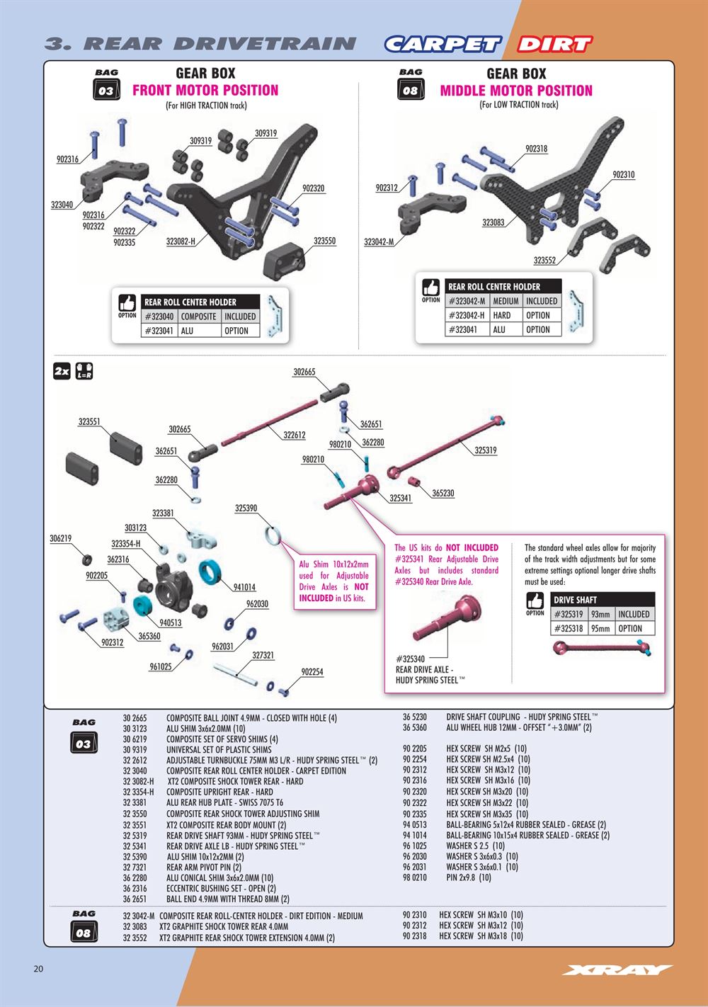 Xray - XT2C 2019 (XT2C'19) - Manual - Page 20