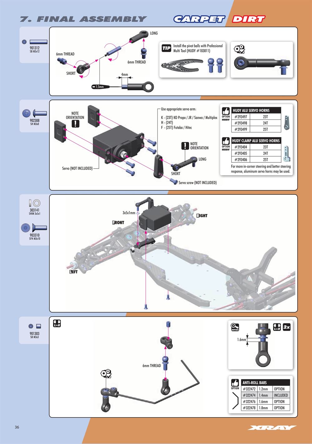 Xray - XT2C 2019 (XT2C'19) - Manual - Page 36