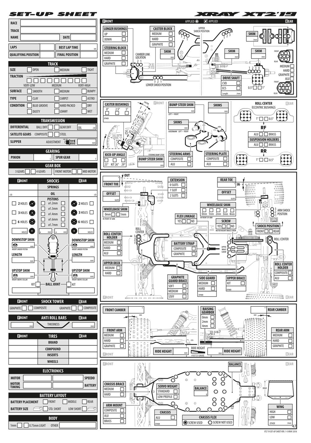 Xray - XT2C 2019 (XT2C'19) - Manual - Page 47
