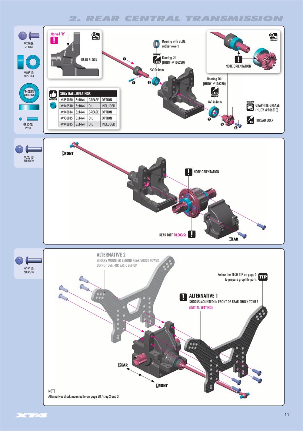 Xray - XT4.2 2020 (XT4'20) - Manual - Page 11