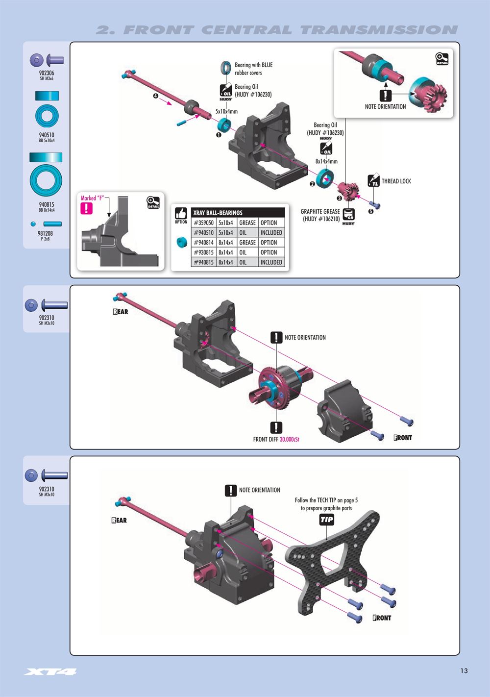 Xray - XT4.2 2020 (XT4'20) - Manual - Page 13