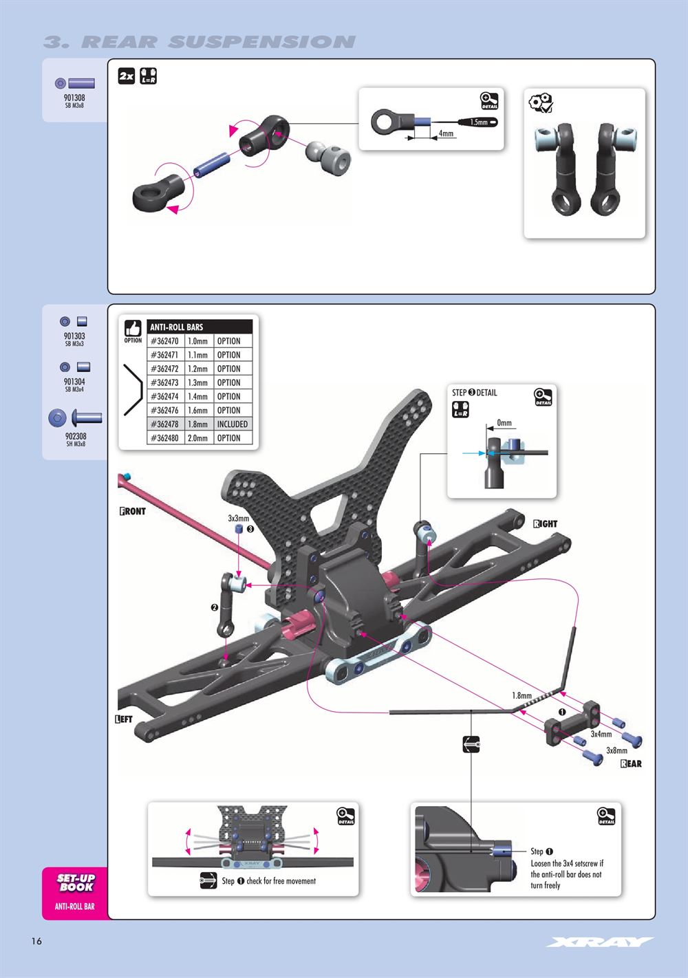 Xray - XT4.2 2020 (XT4'20) - Manual - Page 16