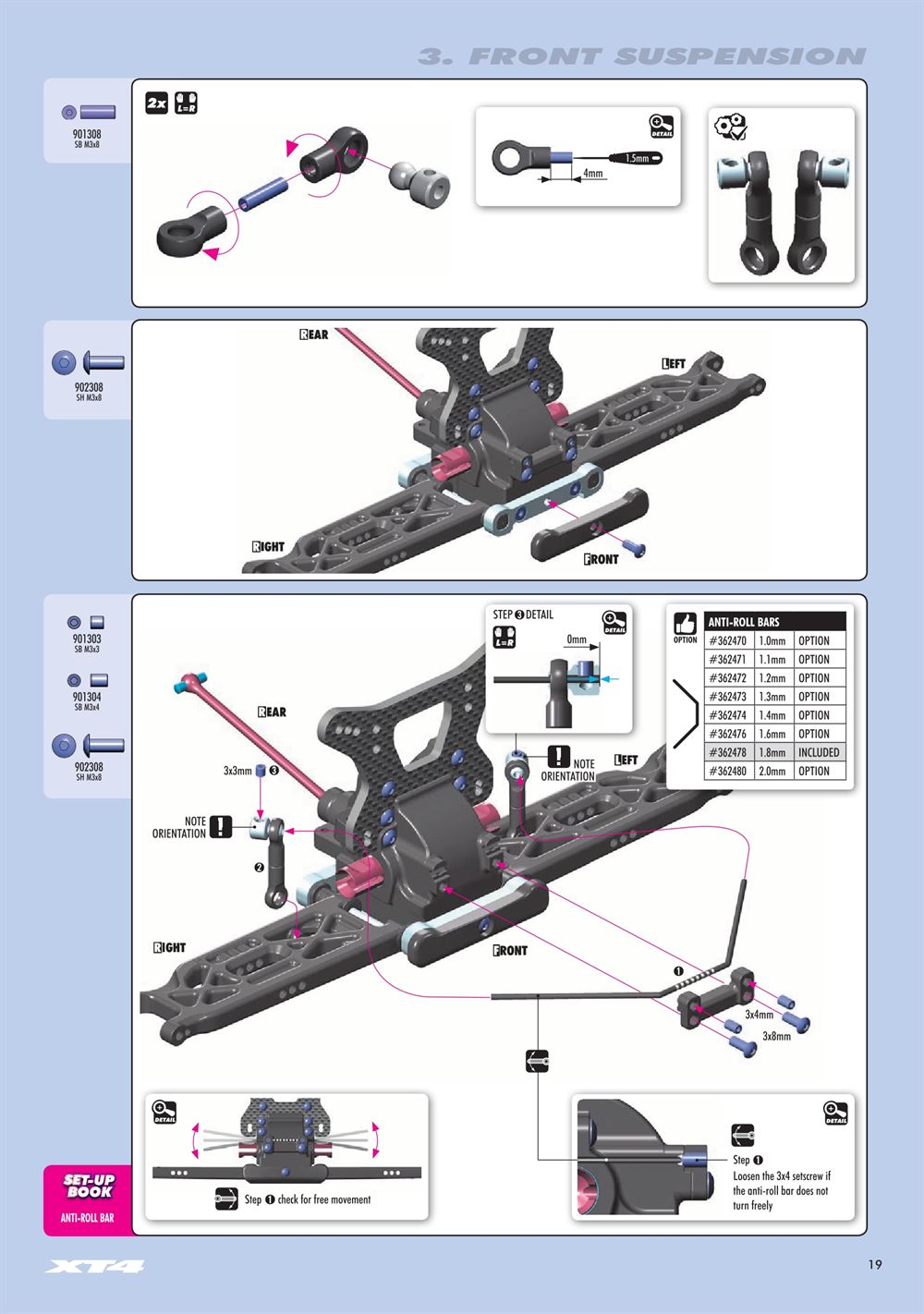 Xray - XT4.2 2020 (XT4'20) - Manual - Page 19