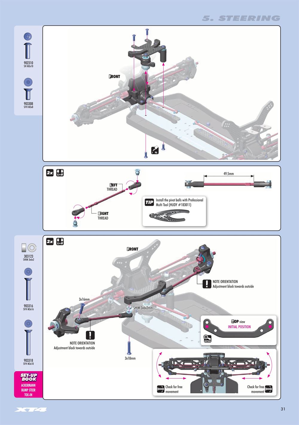 Xray - XT4.2 2020 (XT4'20) - Manual - Page 31