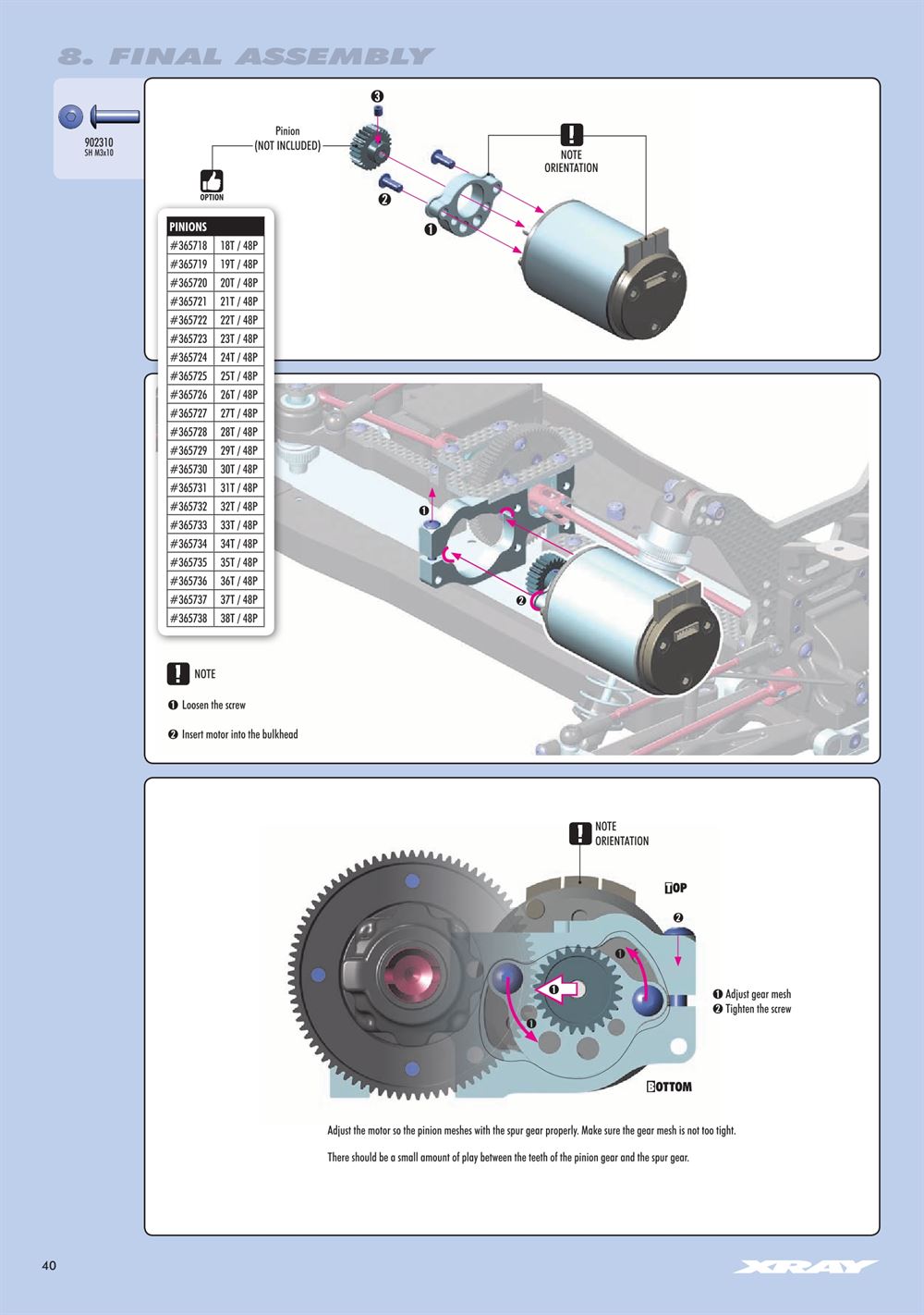Xray - XT4.2 2020 (XT4'20) - Manual - Page 40