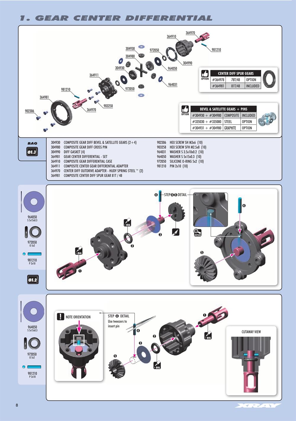 Xray - XT4 2019 (XT4'19) - Manual - Page 8