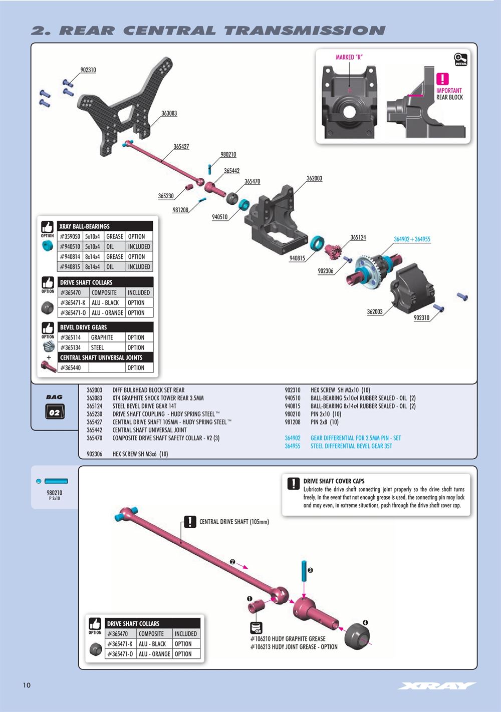 Xray - XT4 2019 (XT4'19) - Manual - Page 10