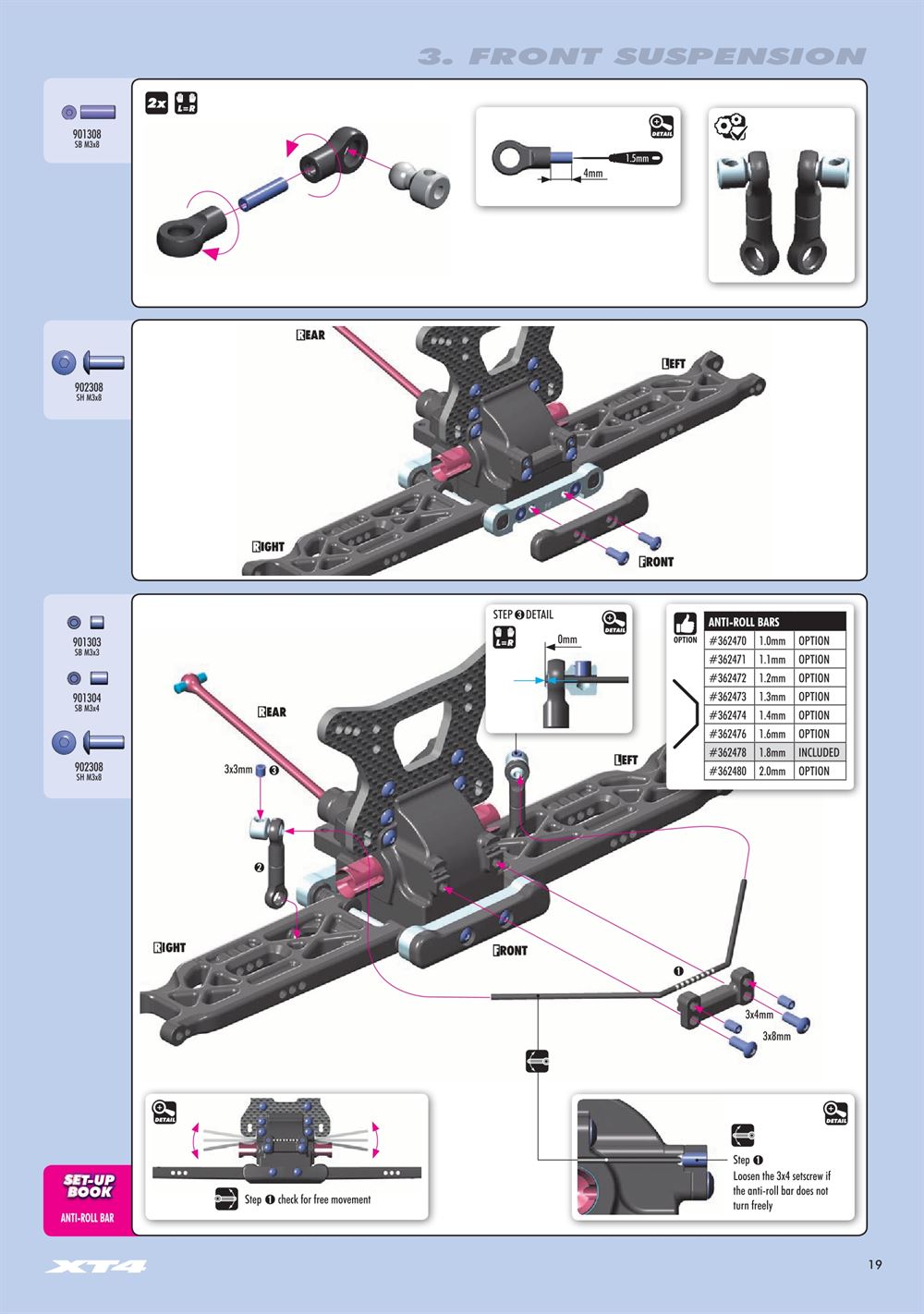 Xray - XT4 2019 (XT4'19) - Manual - Page 19