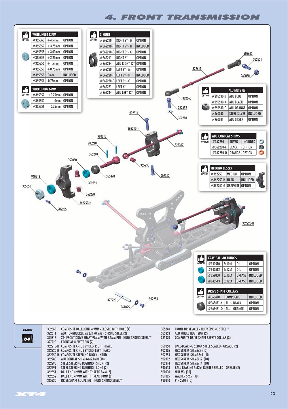 Xray - XT4 2019 (XT4'19) - Manual - Page 23