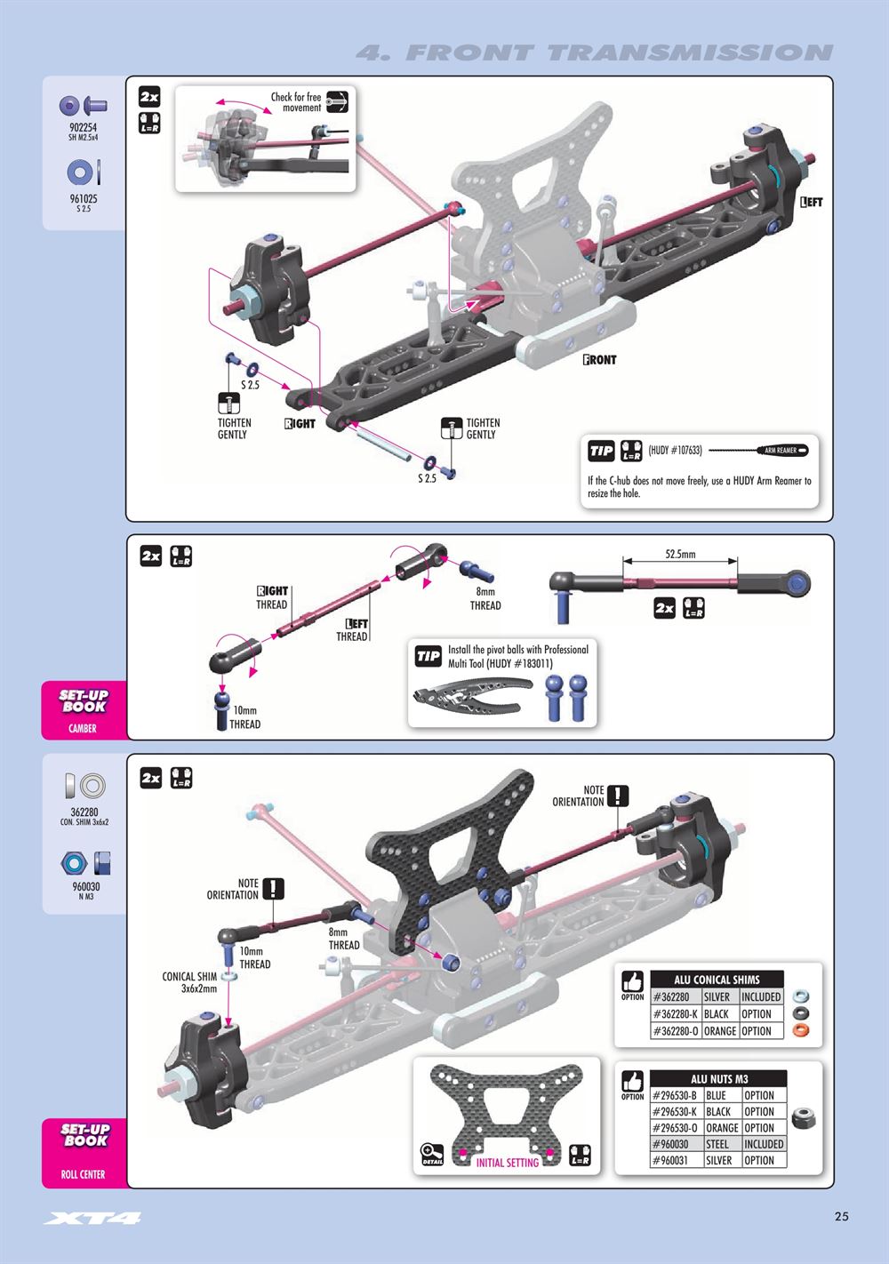 Xray - XT4 2019 (XT4'19) - Manual - Page 25