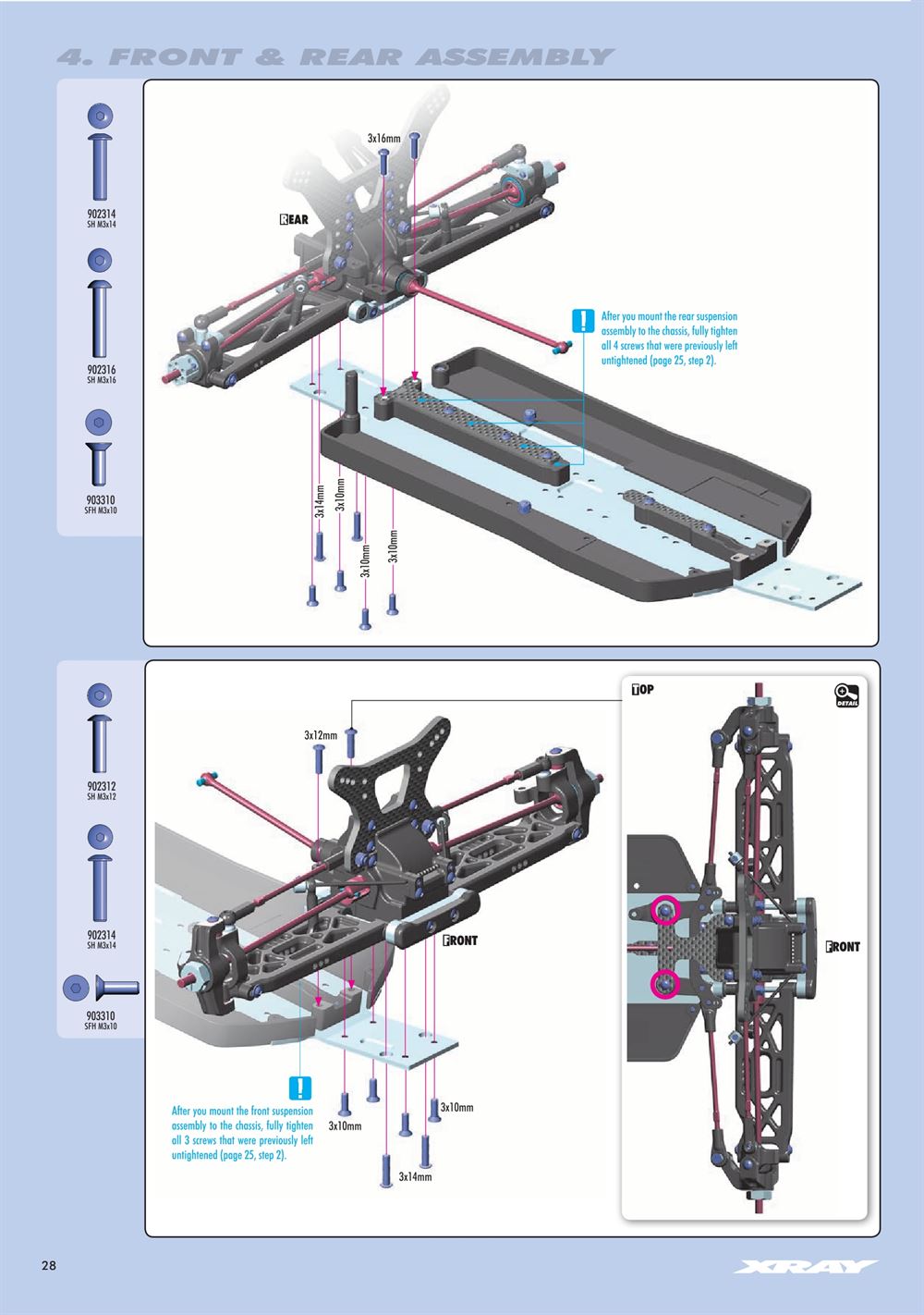 Xray - XT4 2019 (XT4'19) - Manual - Page 28