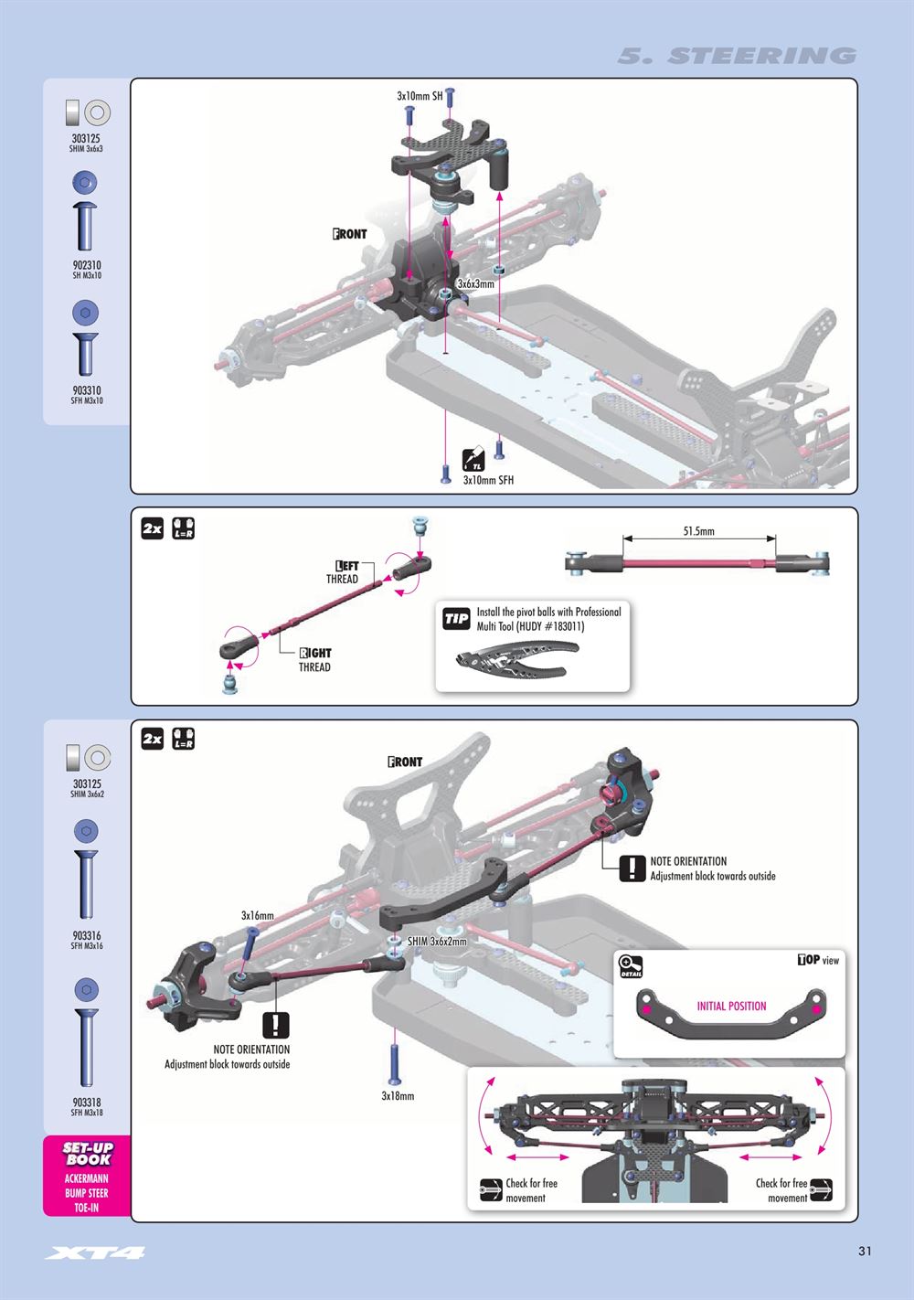 Xray - XT4 2019 (XT4'19) - Manual - Page 31