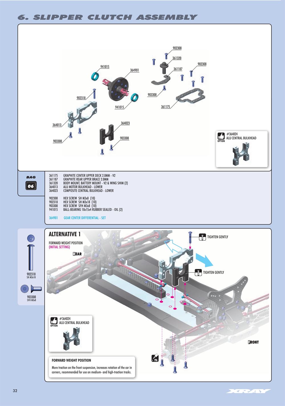 Xray - XT4 2019 (XT4'19) - Manual - Page 32