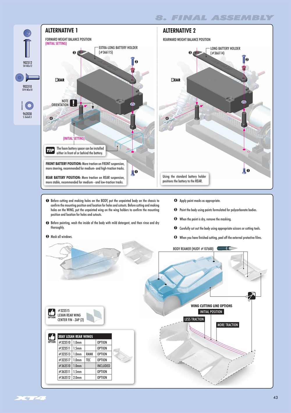 Xray - XT4 2019 (XT4'19) - Manual - Page 43