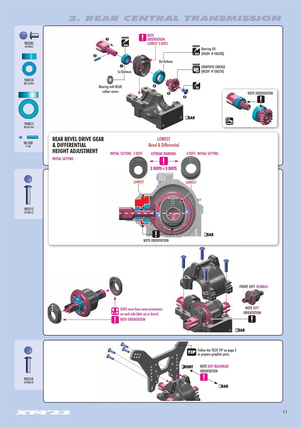 Xray - XT4 2023 (XT4'23) - Manual - Page 11