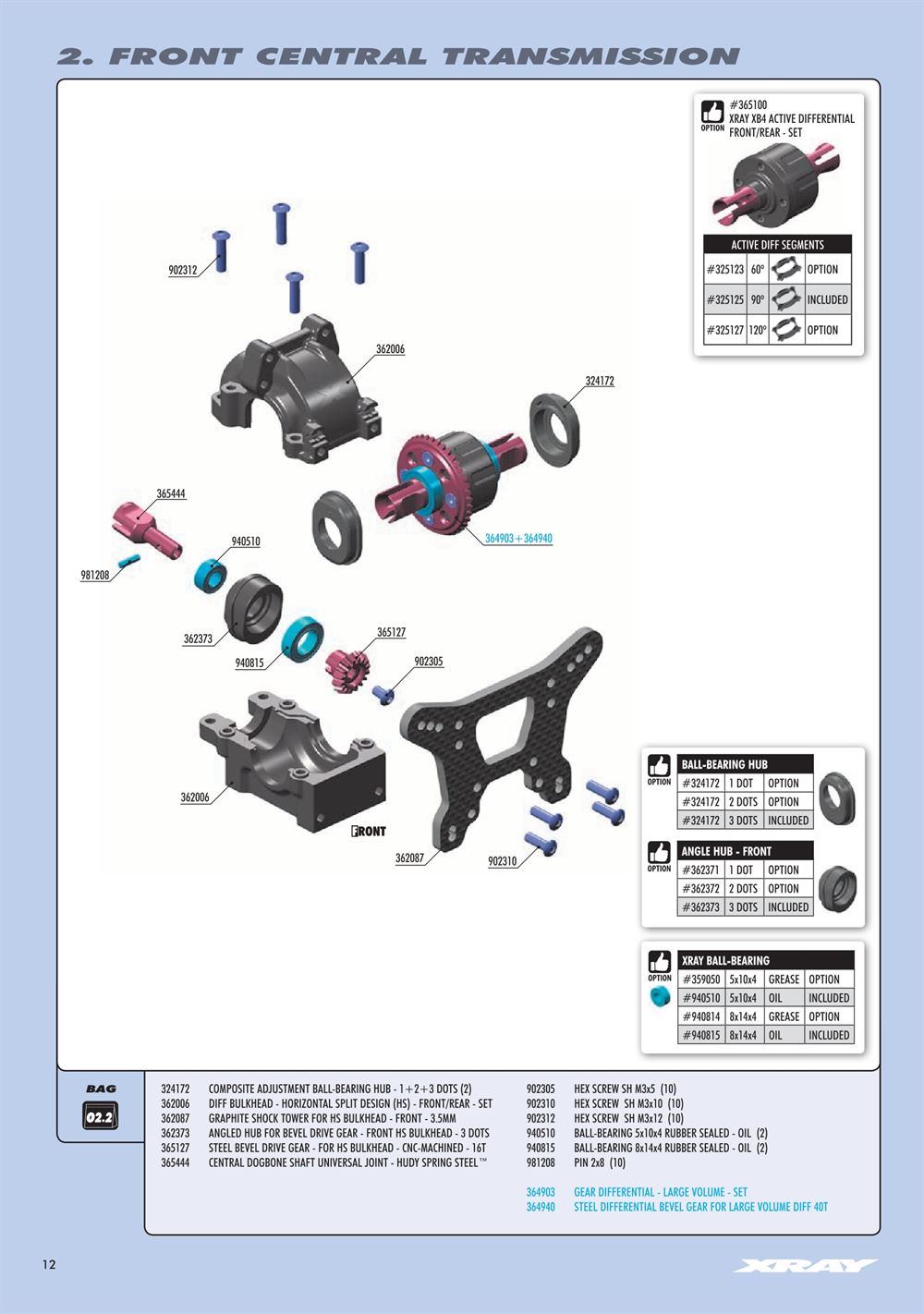 Xray - XT4 2023 (XT4'23) - Manual - Page 12