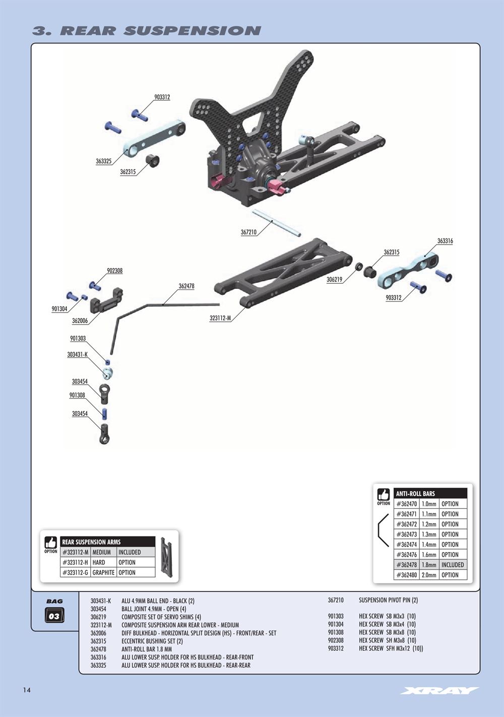Xray - XT4 2023 (XT4'23) - Manual - Page 14