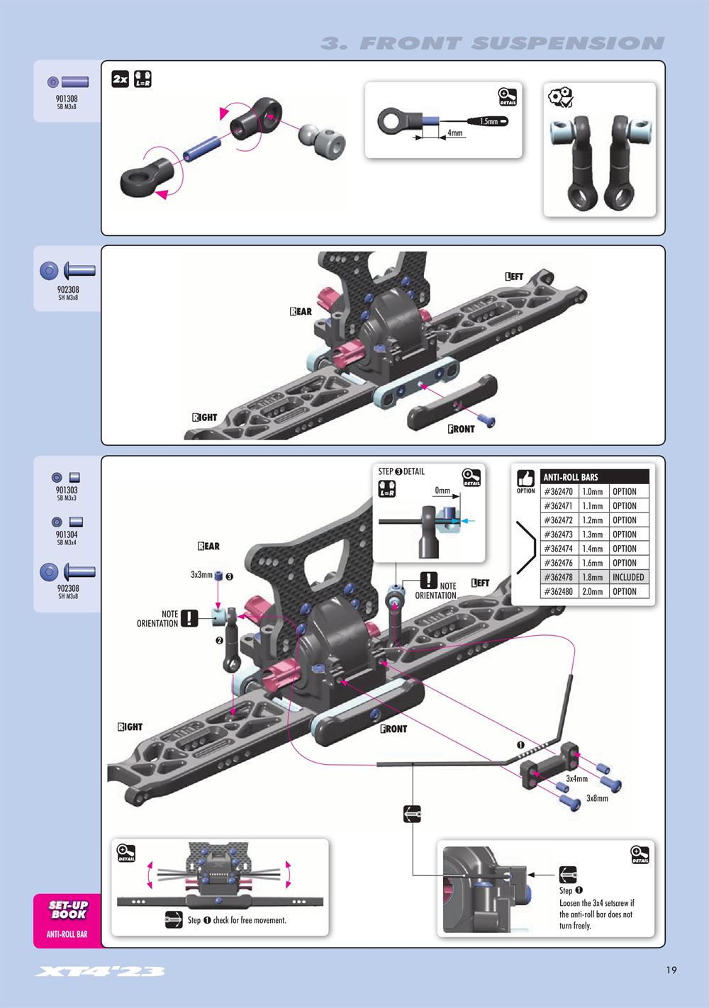 Xray - XT4 2023 (XT4'23) - Manual - Page 19