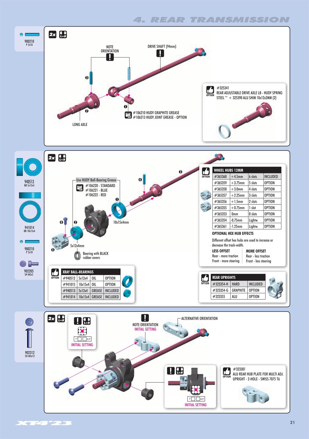 Xray - XT4 2023 (XT4'23) - Manual - Page 21