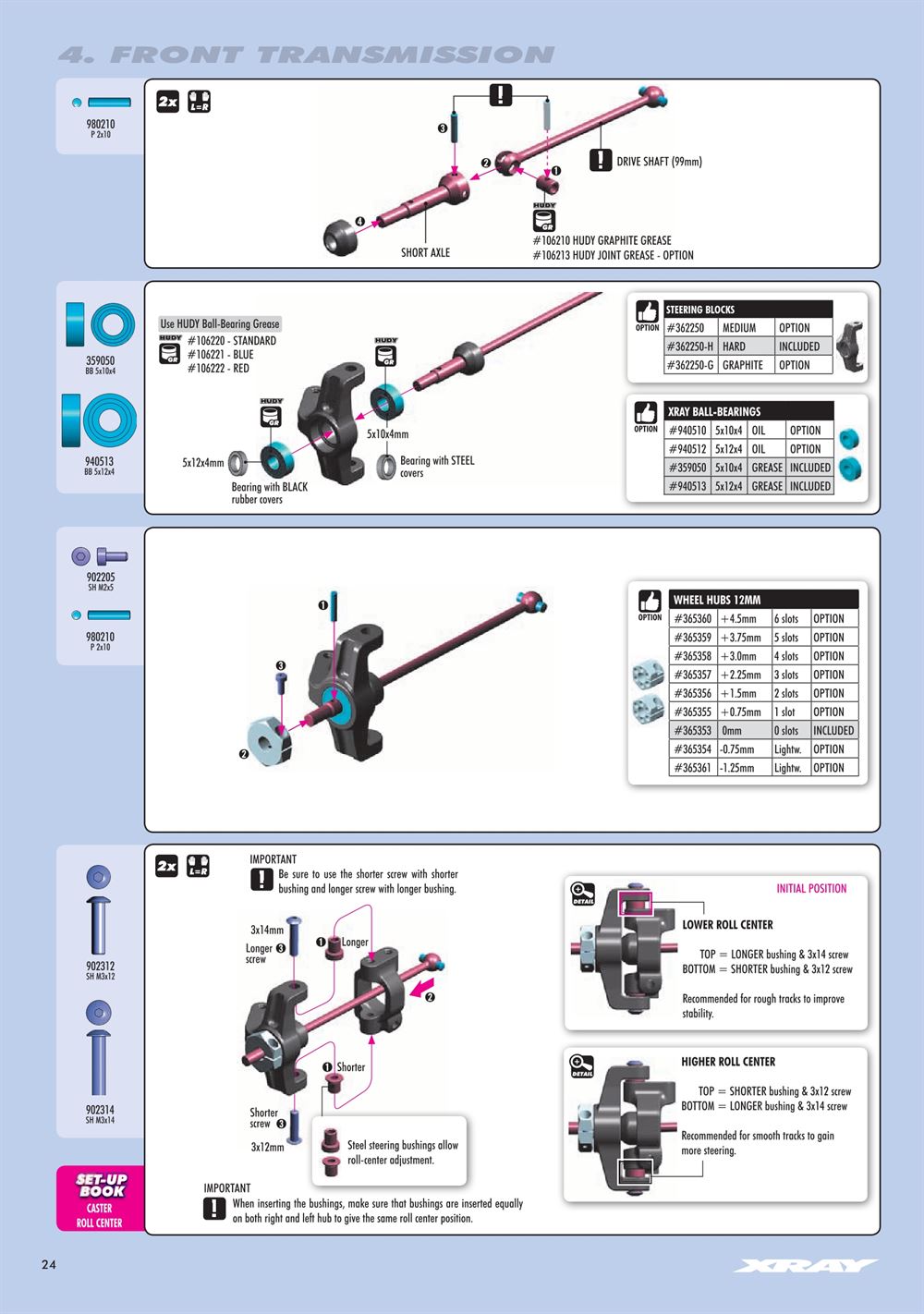 Xray - XT4 2023 (XT4'23) - Manual - Page 24