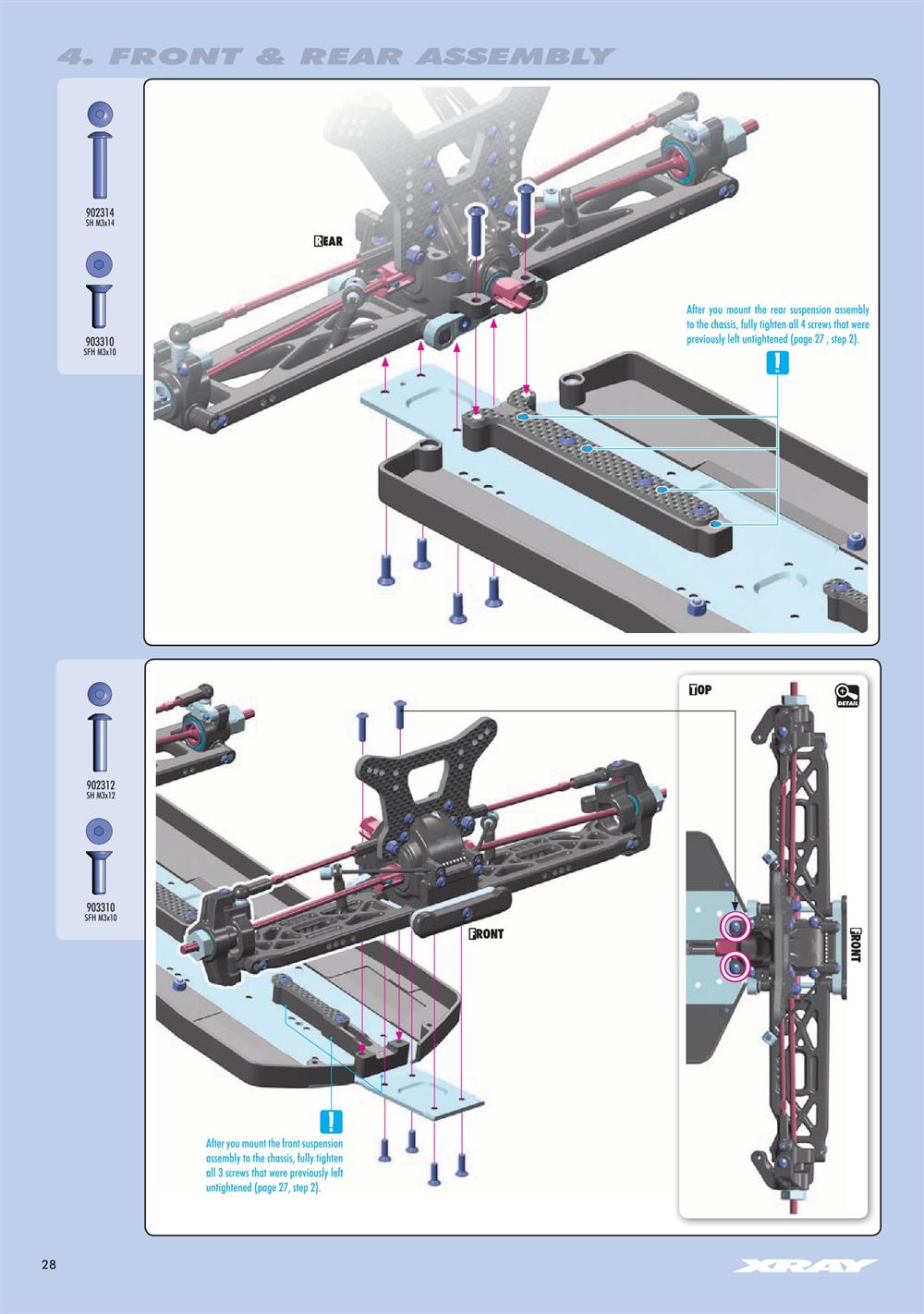 Xray - XT4 2023 (XT4'23) - Manual - Page 28