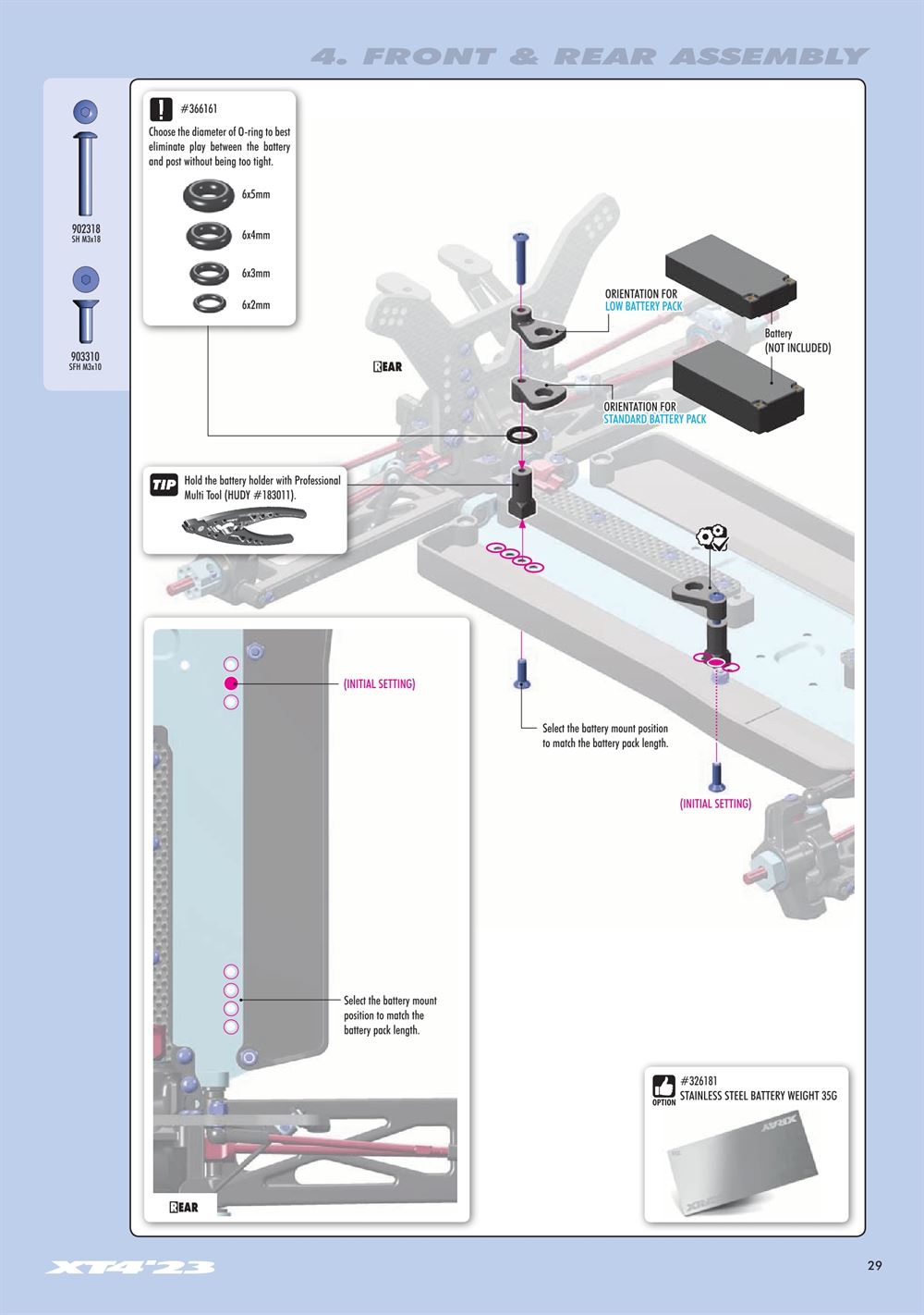 Xray - XT4 2023 (XT4'23) - Manual - Page 29