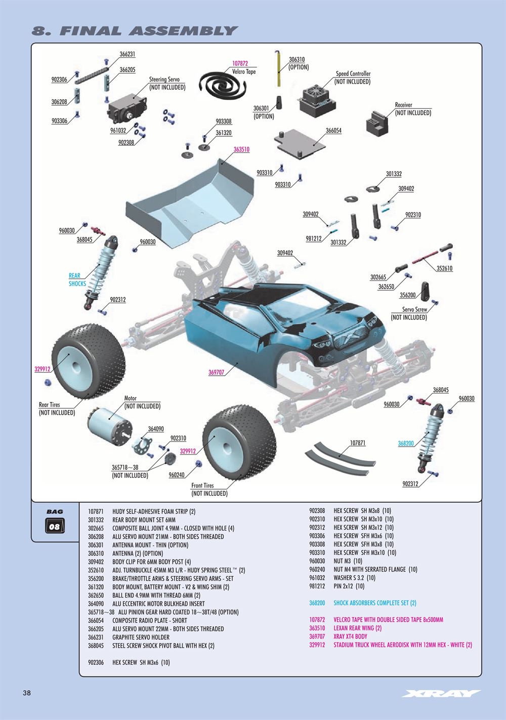 Xray - XT4 2023 (XT4'23) - Manual - Page 38