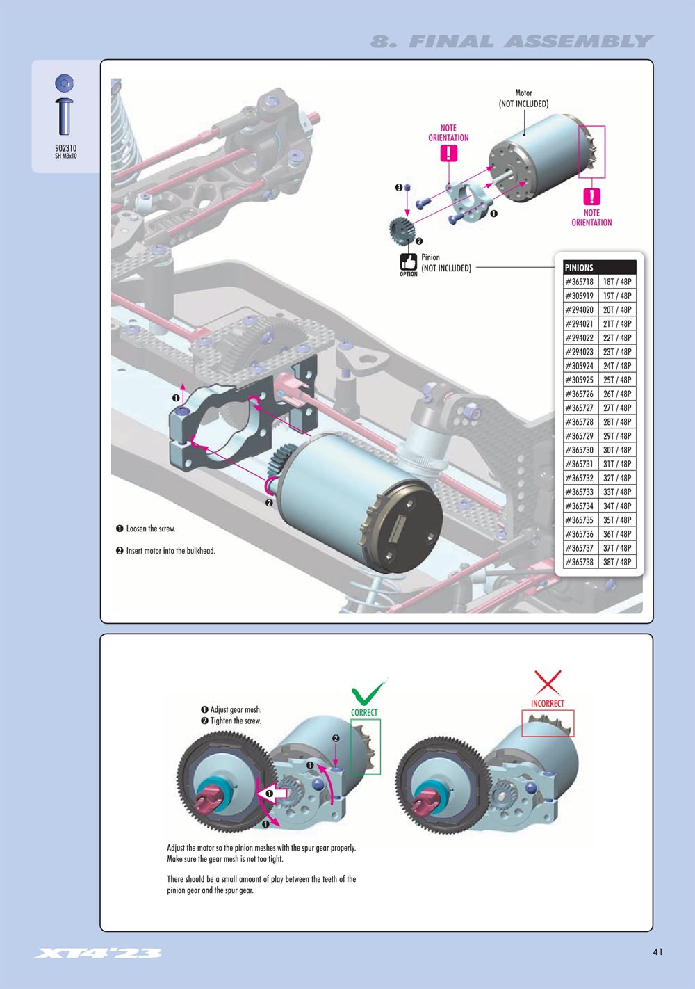 Xray - XT4 2023 (XT4'23) - Manual - Page 41