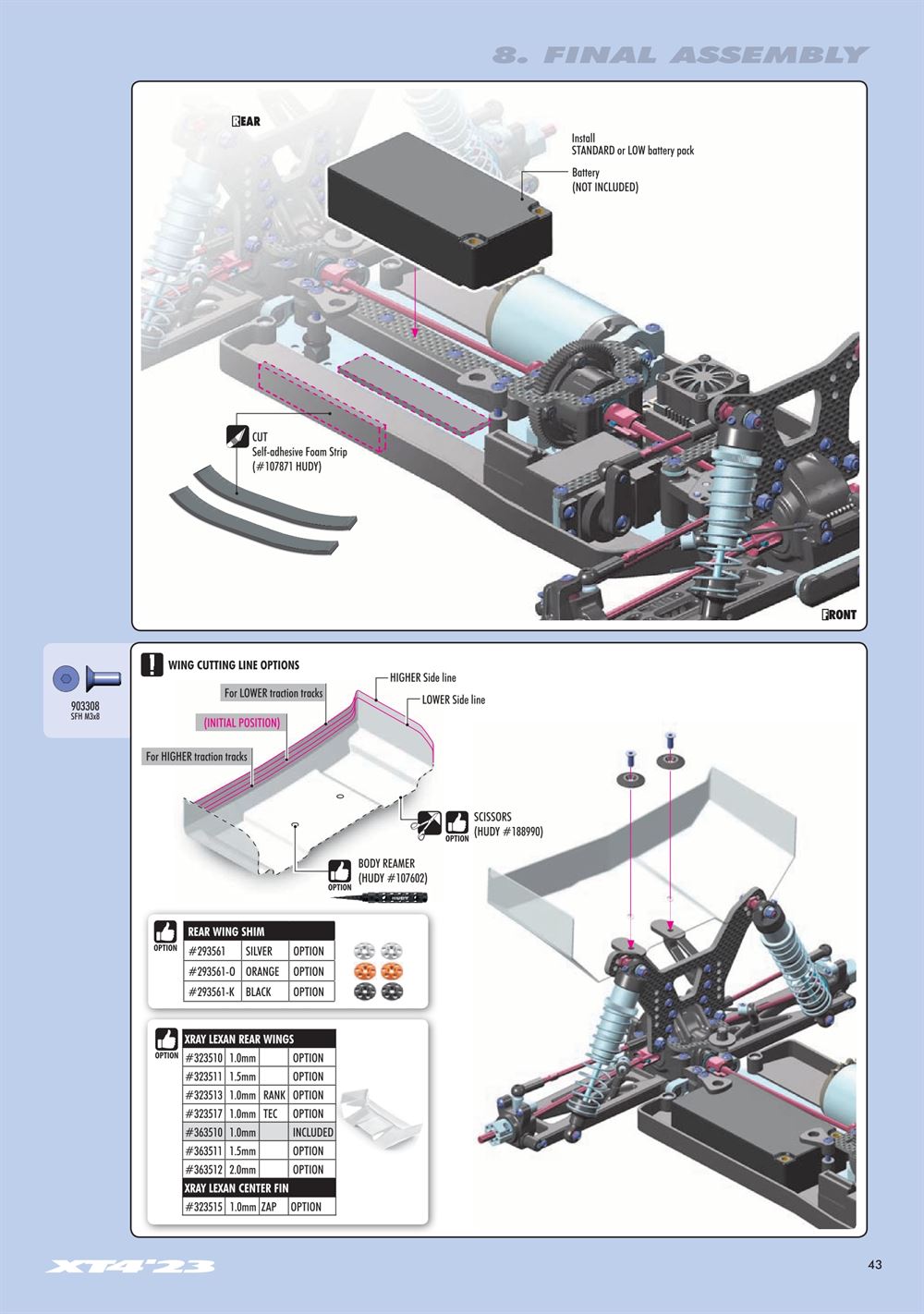 Xray - XT4 2023 (XT4'23) - Manual - Page 43