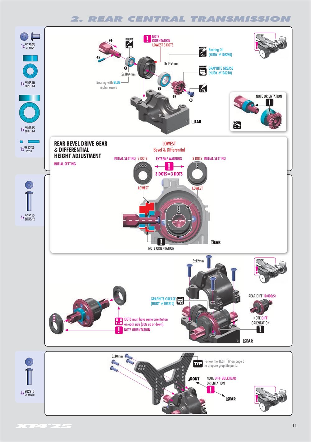 Xray - XT4 2025 (XT4'25) - Manual - Page 11