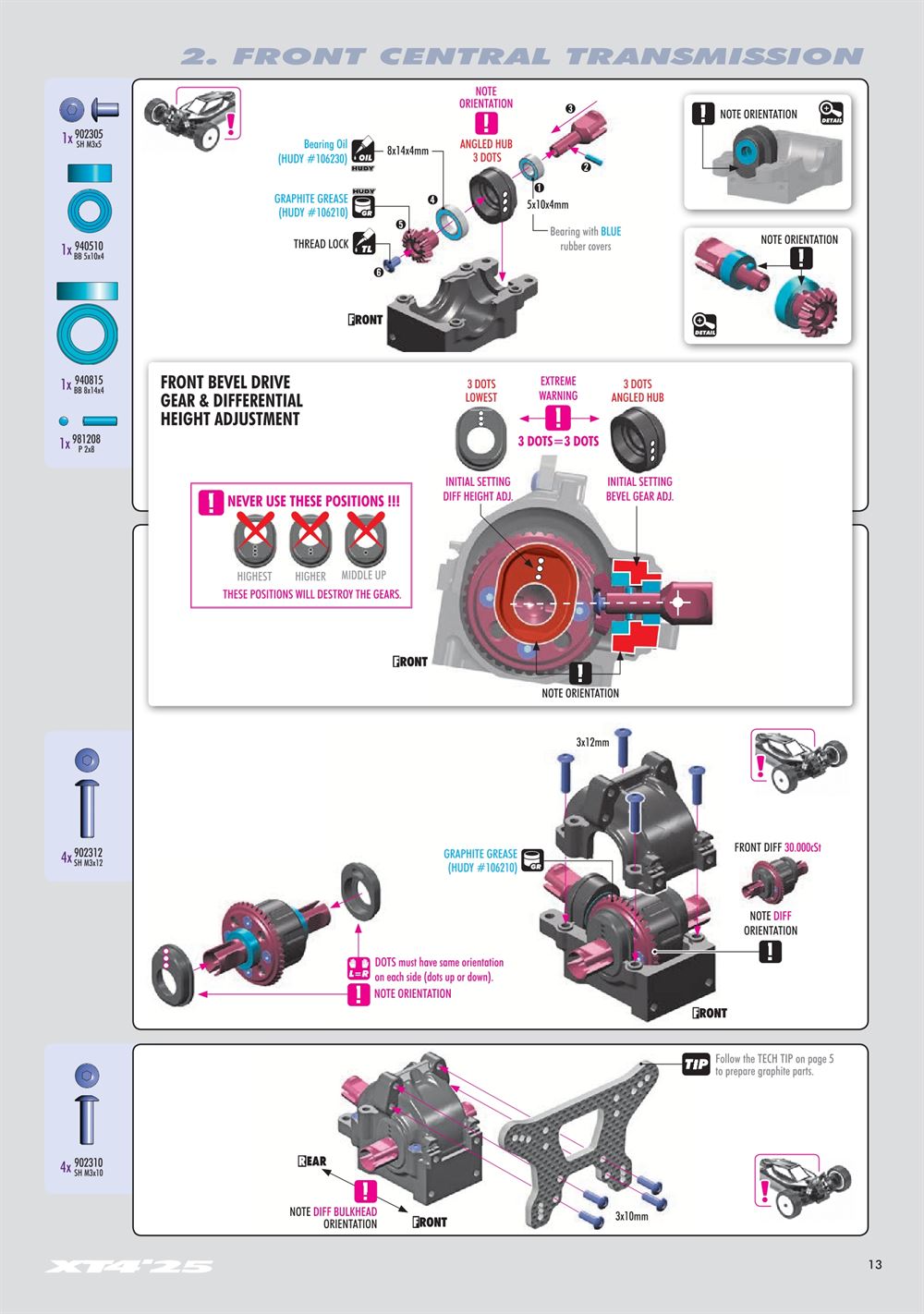 Xray - XT4 2025 (XT4'25) - Manual - Page 13