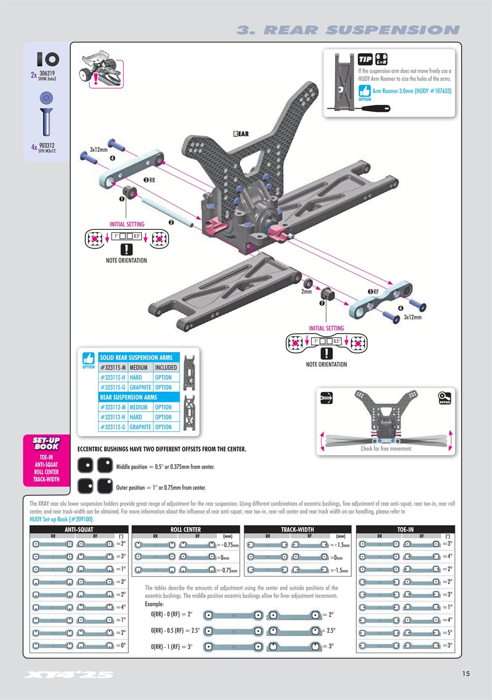Xray - XT4 2025 (XT4'25) - Manual - Page 15