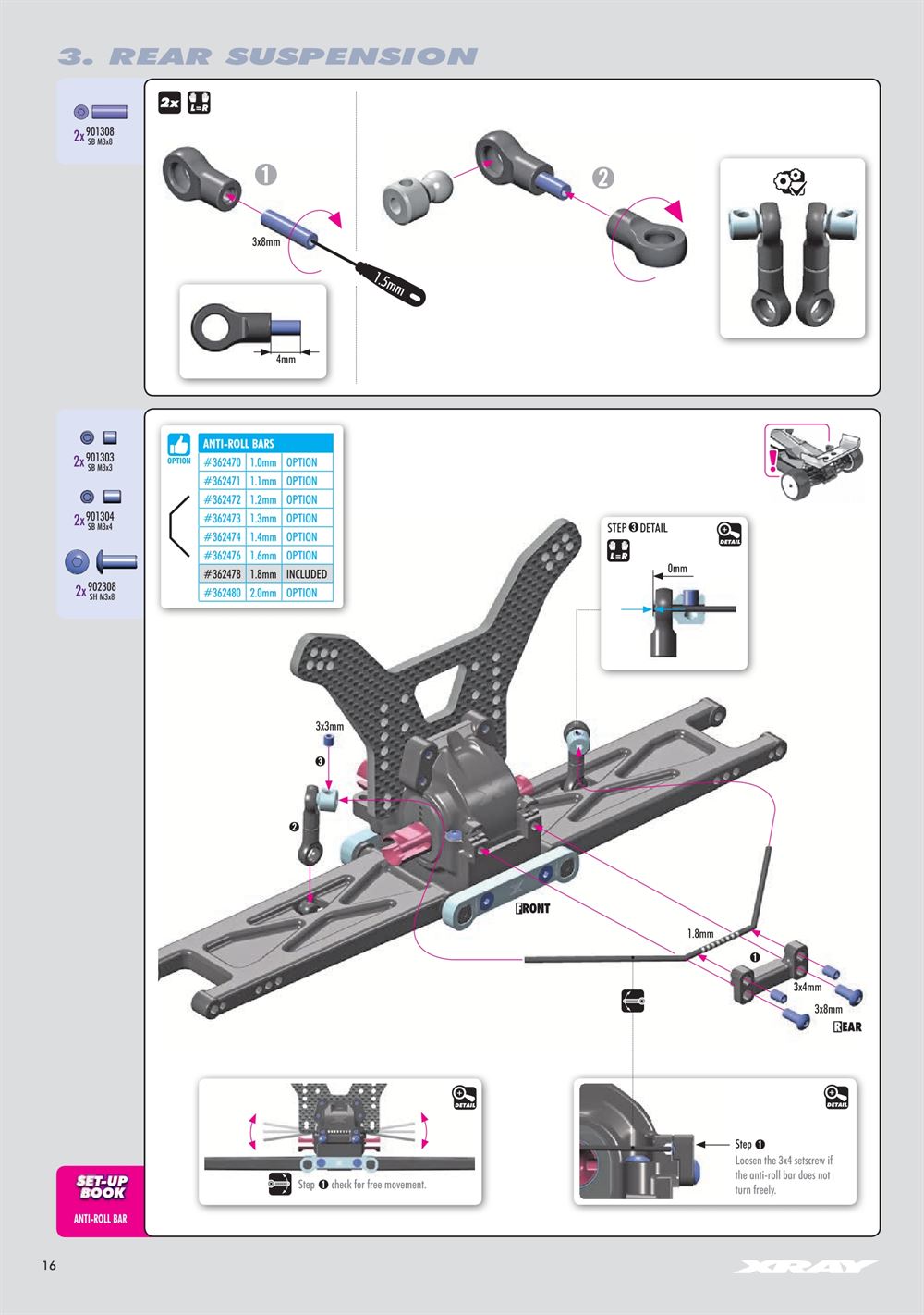 Xray - XT4 2025 (XT4'25) - Manual - Page 16