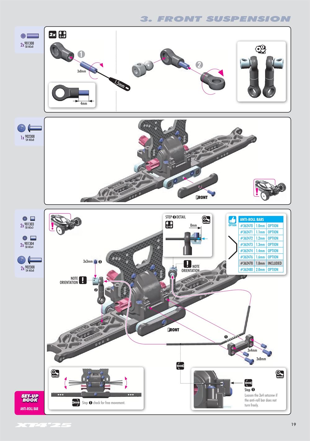 Xray - XT4 2025 (XT4'25) - Manual - Page 19