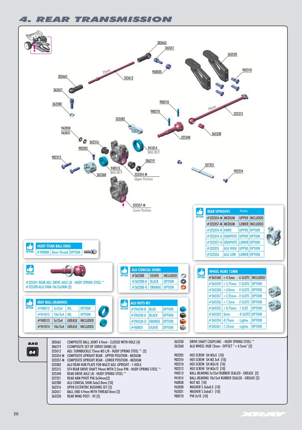 Xray - XT4 2025 (XT4'25) - Manual - Page 20