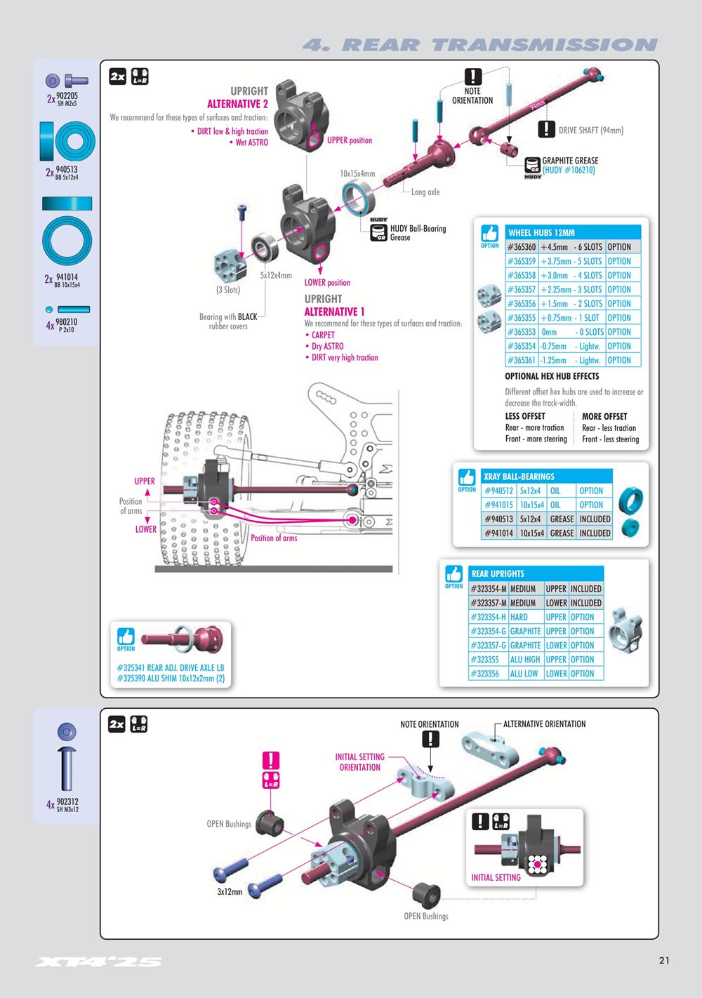 Xray - XT4 2025 (XT4'25) - Manual - Page 21