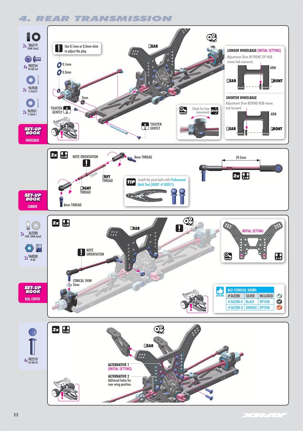 Xray - XT4 2025 (XT4'25) - Manual - Page 22