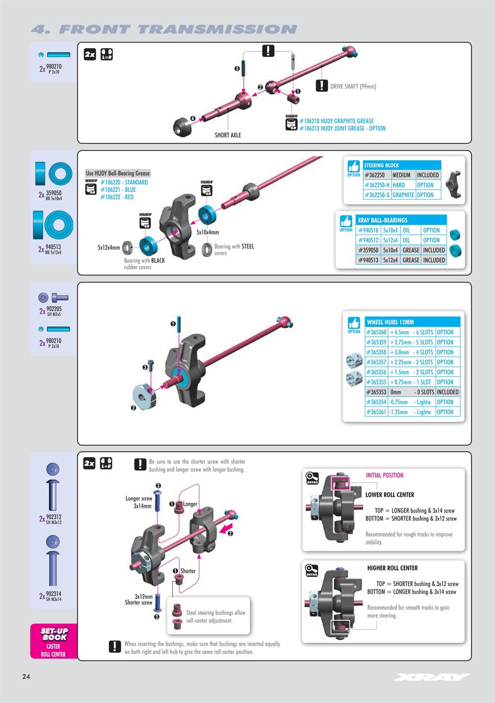 Xray - XT4 2025 (XT4'25) - Manual - Page 24