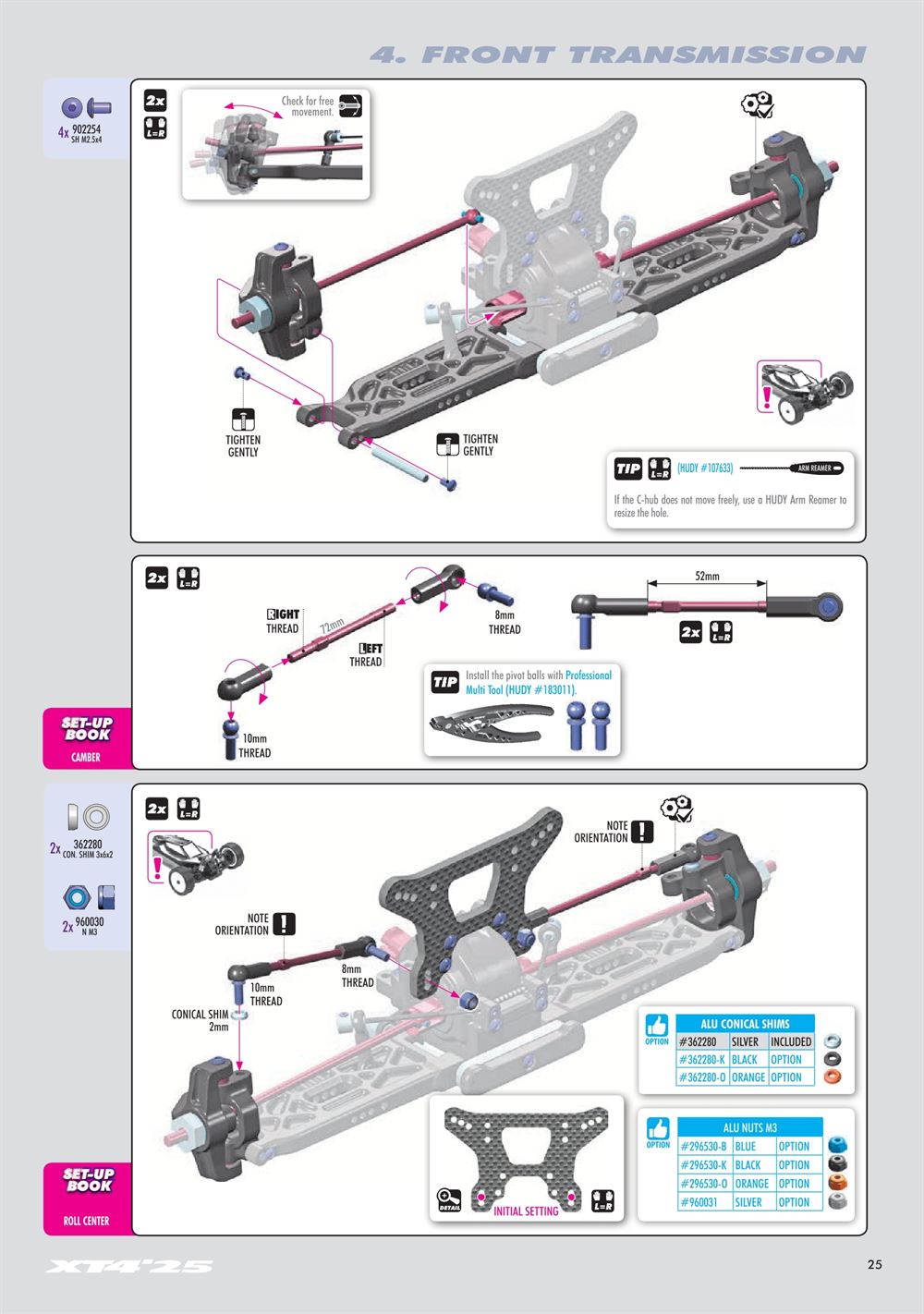 Xray - XT4 2025 (XT4'25) - Manual - Page 25
