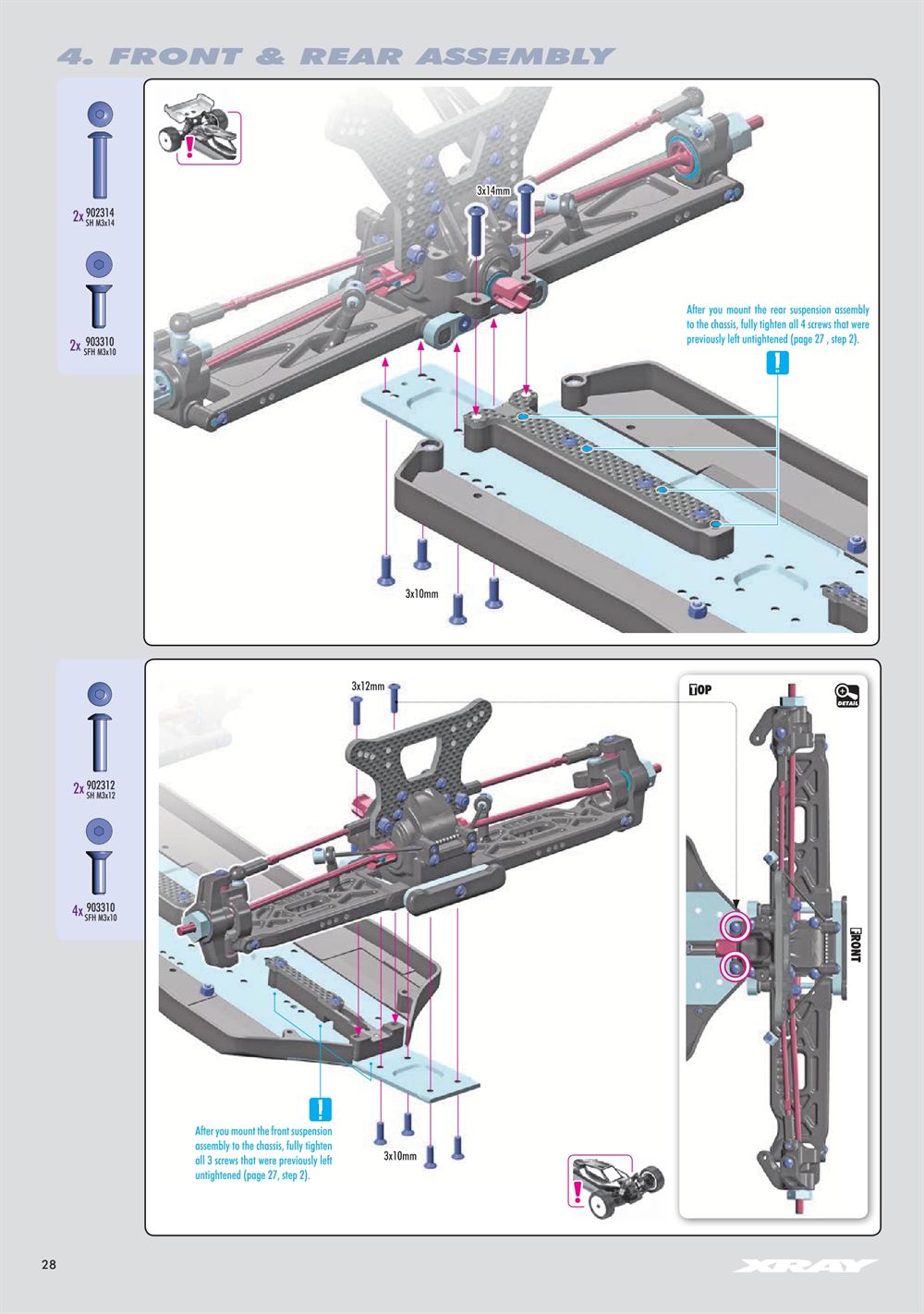Xray - XT4 2025 (XT4'25) - Manual - Page 28