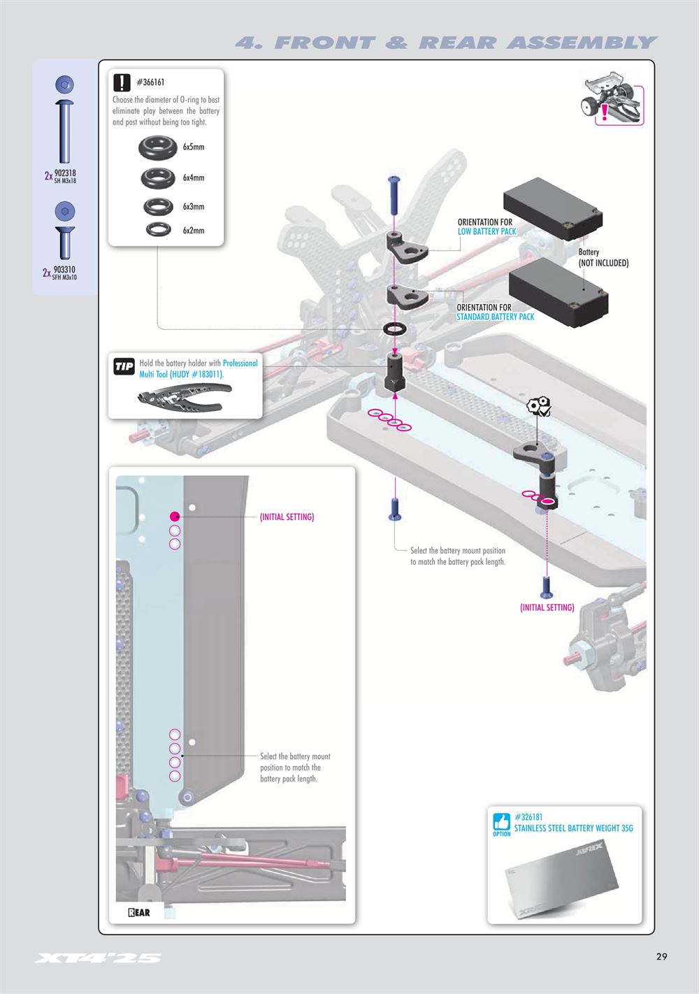Xray - XT4 2025 (XT4'25) - Manual - Page 29