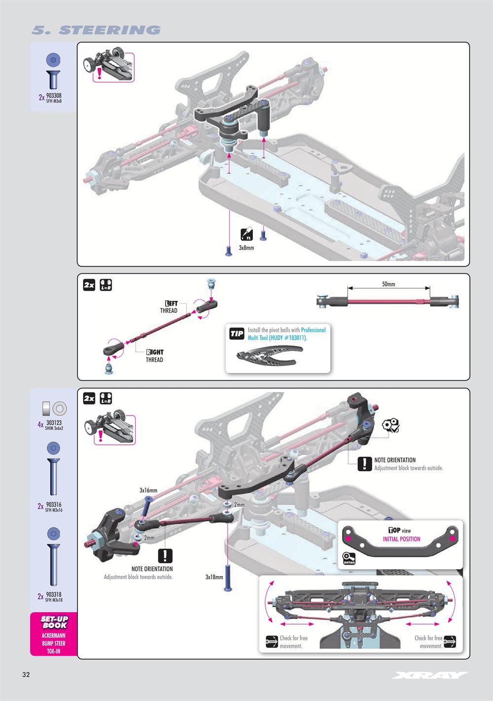 Xray - XT4 2025 (XT4'25) - Manual - Page 32