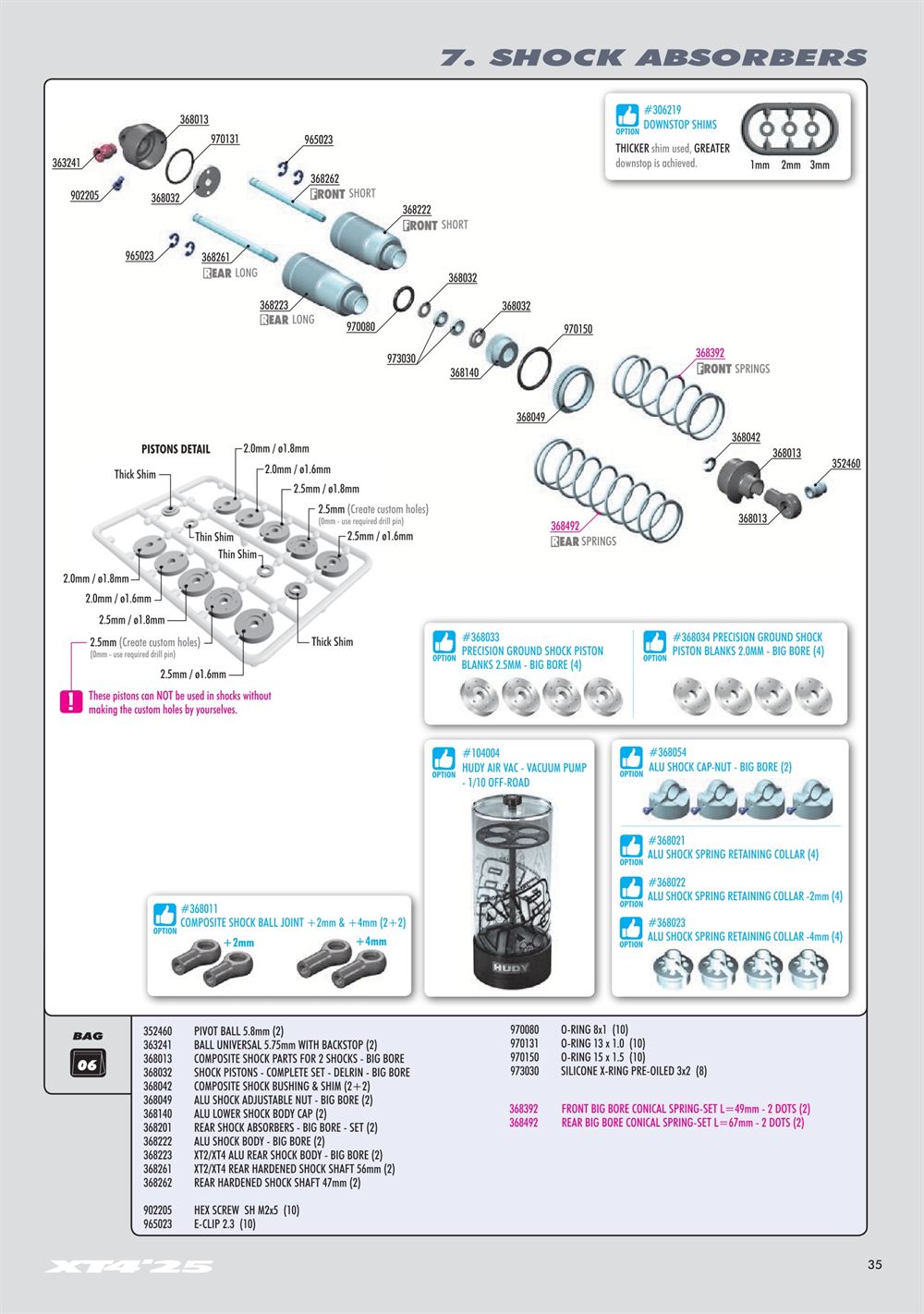 Xray - XT4 2025 (XT4'25) - Manual - Page 35