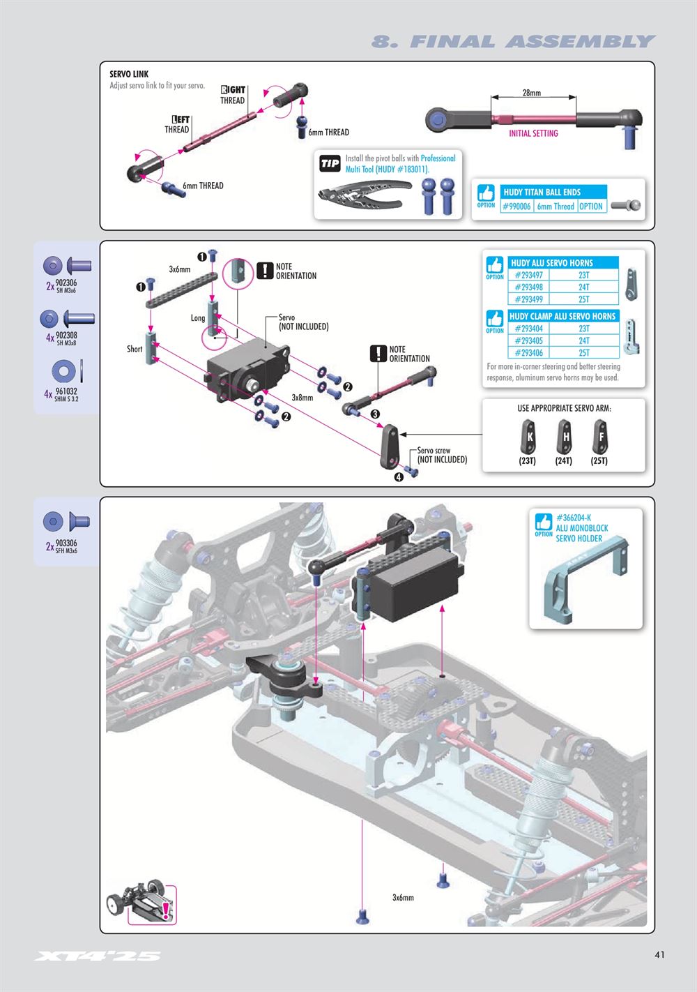Xray - XT4 2025 (XT4'25) - Manual - Page 41