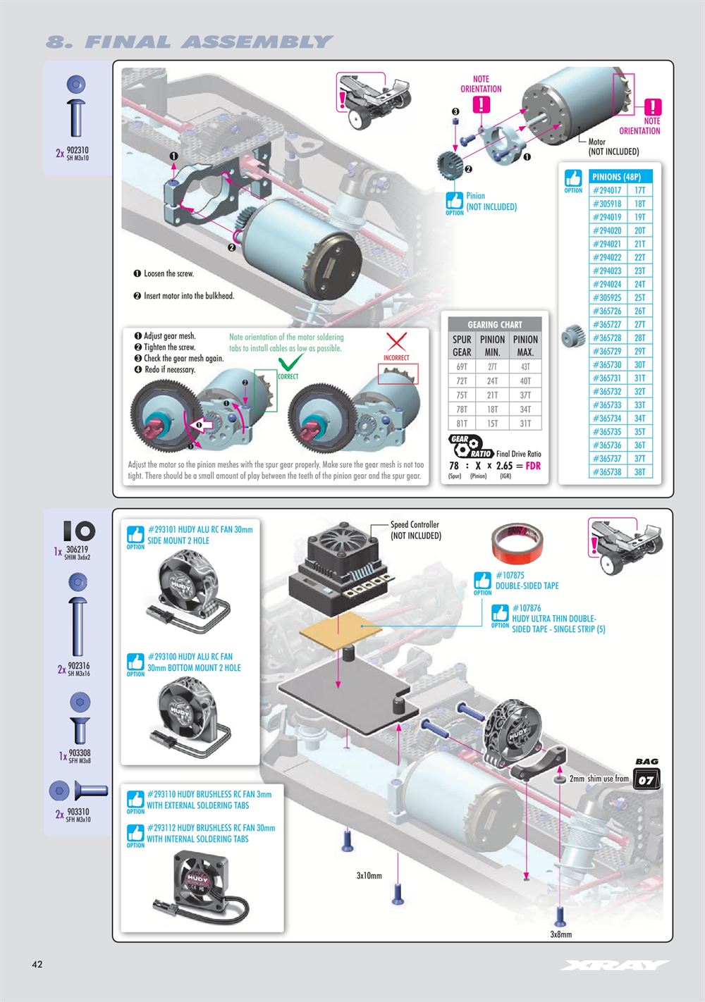 Xray - XT4 2025 (XT4'25) - Manual - Page 42