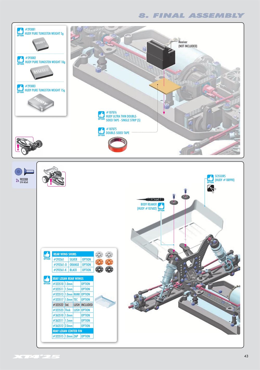 Xray - XT4 2025 (XT4'25) - Manual - Page 43